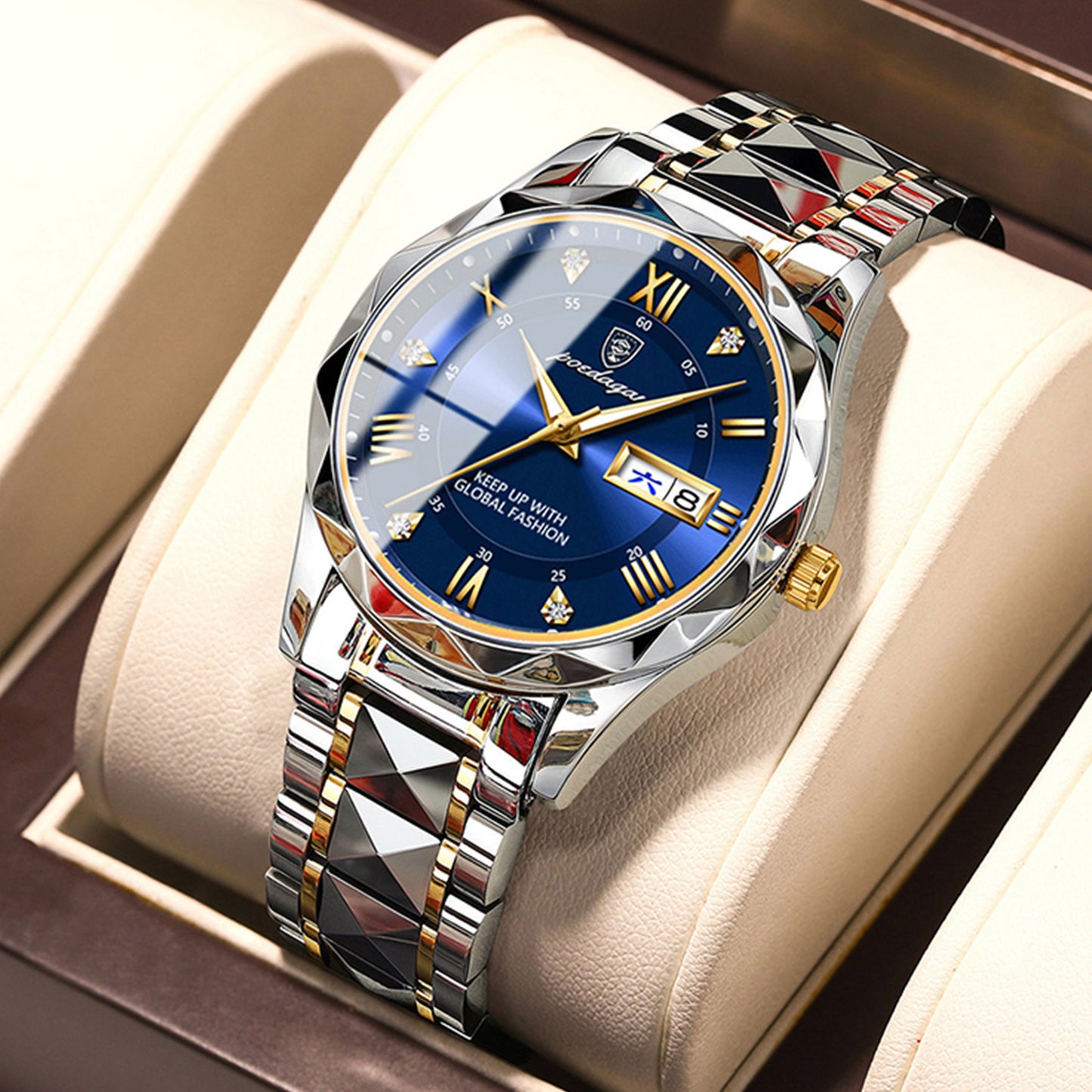 Luminous Dual Calendar Watch