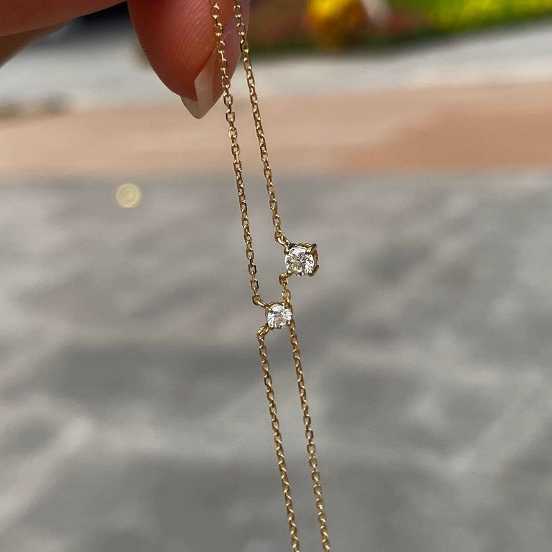Gold-Plated Zircon Necklace