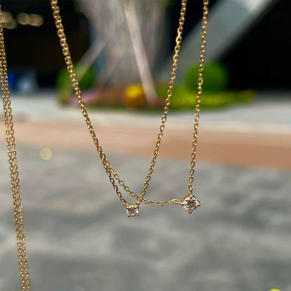 Gold-Plated Zircon Necklace